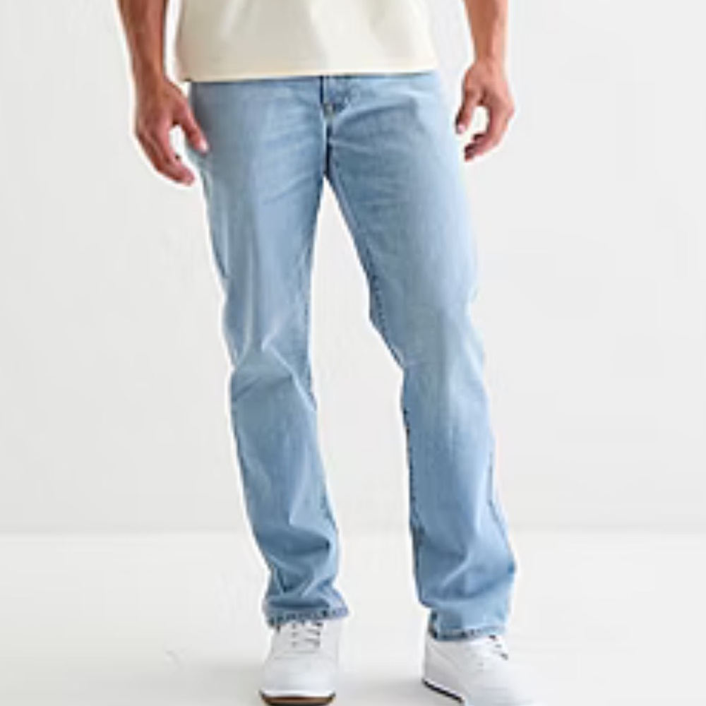 ✨ Arizona Jean Company Men's Light Blue Straight Jeans 36x34